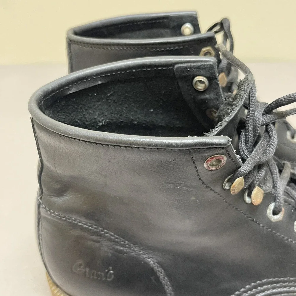 Giant Georgia Dress Boots‎ Men 10.5 W Black Leather Cap Toe Chukka Shoes Lace Up